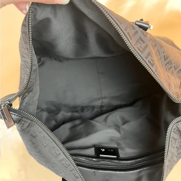 Fendi Monogram Canvas Zipper Tote Bag Black - Picture 11 of 13